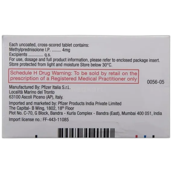 medrol 4mg tablet 10's